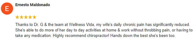 Chiropractic Dallas TX Ernesto M Testimonial